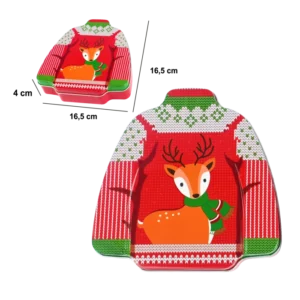 BOITE METAL PULL CERF 16,5x16,5x4,1CM