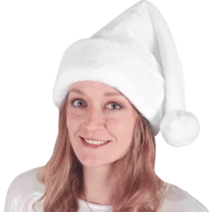 BONNET ADULTE BLANC PELUCHE EPAISSE