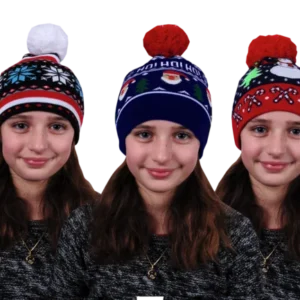 BONNET TRICOT ENFANT DECOR NOEL 2ASS