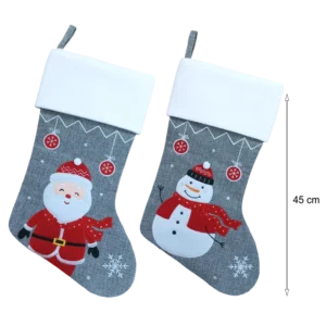 BOTTE STYLE LIN GRIS ET BRODERIES 2ASS