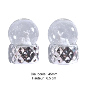 BOULE A NEIGE 45MM CERF 2ASS