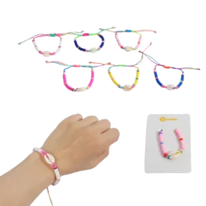 BRACELET COQUILLAGE MULTICOLORE 6ASS