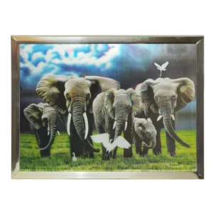 CADRE 3D 30X40CM DECOR ELEPHANTS