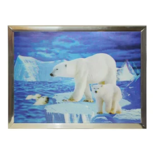CADRE 3D 30X40CM DECOR OURS BLANCS