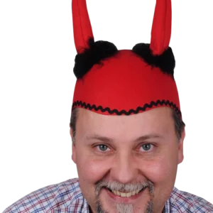 CASQUE DIABLE AVEC FOURRURE