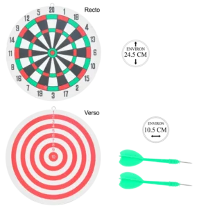 CIBLE MOUSSE 2 FACES + FLECHES