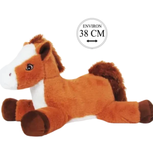 PELUCHE CHEVAL COUCHE 38CM