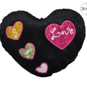 PELUCHE COEUR NOIR 20CM