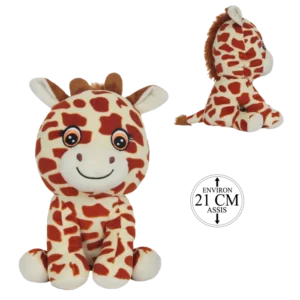 PELUCHE GIRAFE ASSISE 21CM