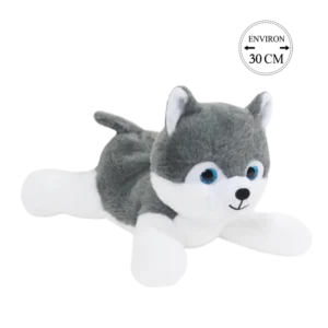 PELUCHE HUSKY COUCHE 30CM