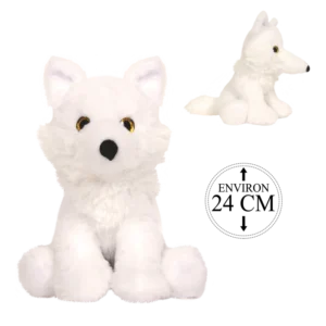 PELUCHE LOUP BLANC 24CM