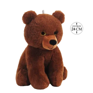 PELUCHE OURS BRUN ASSIS 24CM