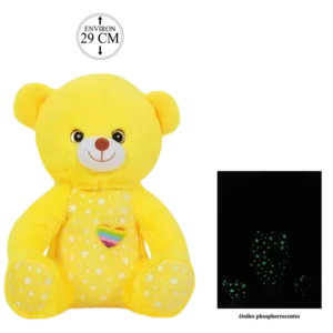 PELUCHE OURS PHOSPHORESCENT 29CM