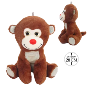 PELUCHE SINGE ASSIS 28CM