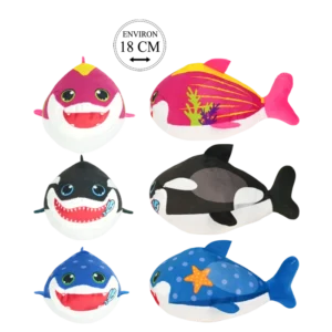 PELUCHES ANIMAUX MARINS 18CM