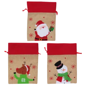 POCHONS STYLE LIN BORDS ROUGES 3ASS (scol24) 18 x 26 cm