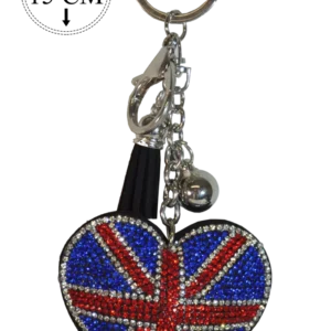 PORTE CLE COEUR STRASS GB