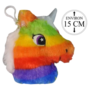 PORTE CLE TETE LICORNE 15CM