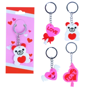 PORTE CLES COEUR 4ASS