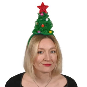 SERRE TETE SAPIN DE NOEL ET POMPOMS