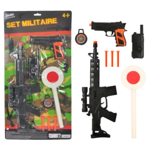 SET MILITAIRE 52x29CM AVEC MITRAILLETTE SONORE