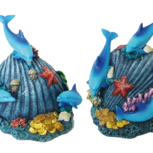 TIRELIRE DAUPHINS FORME COQUILLAGE